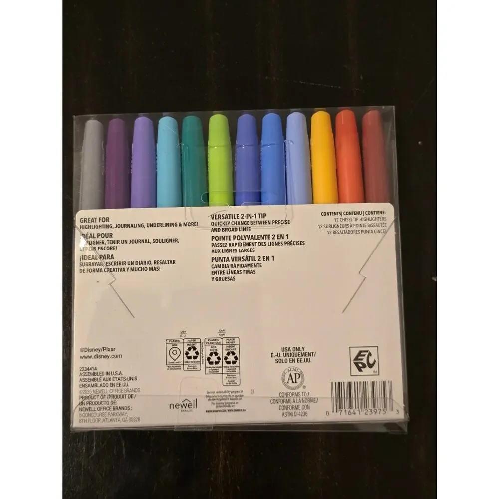 Sharpie S-Note Creative Highlighters Toy Story 5 Packaging Chisel Tip  12 Count